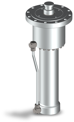 带快进行程的液压缸