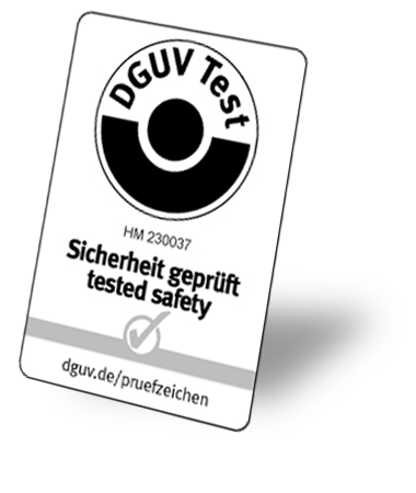 通过 DGUV 测试认证的液压安全夹紧装置。