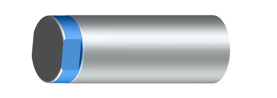 活塞杆端部的扳手安置区域