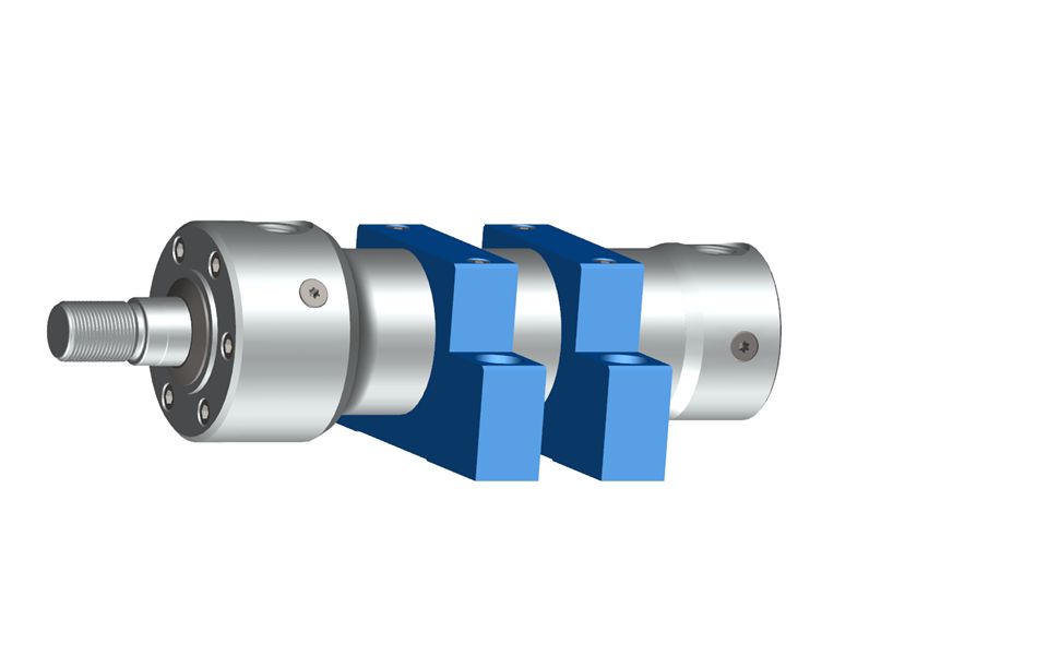 带螺栓固定底座的单出杆液压缸