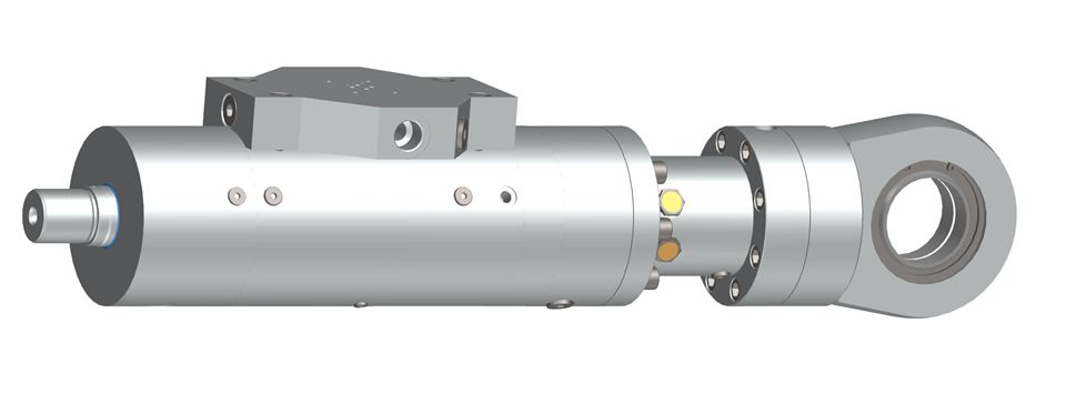 用于活塞侧的液压缸固定装置