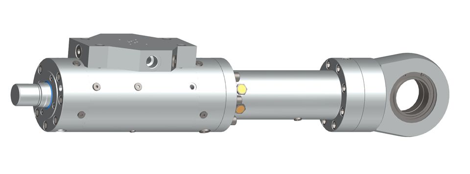 用于活塞侧的液压缸固定装置